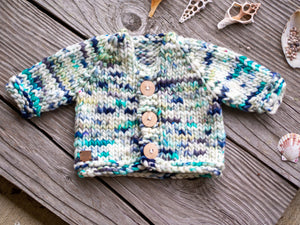 Hawser Baby Cardi Super Bulky Weight Knitting Pattern