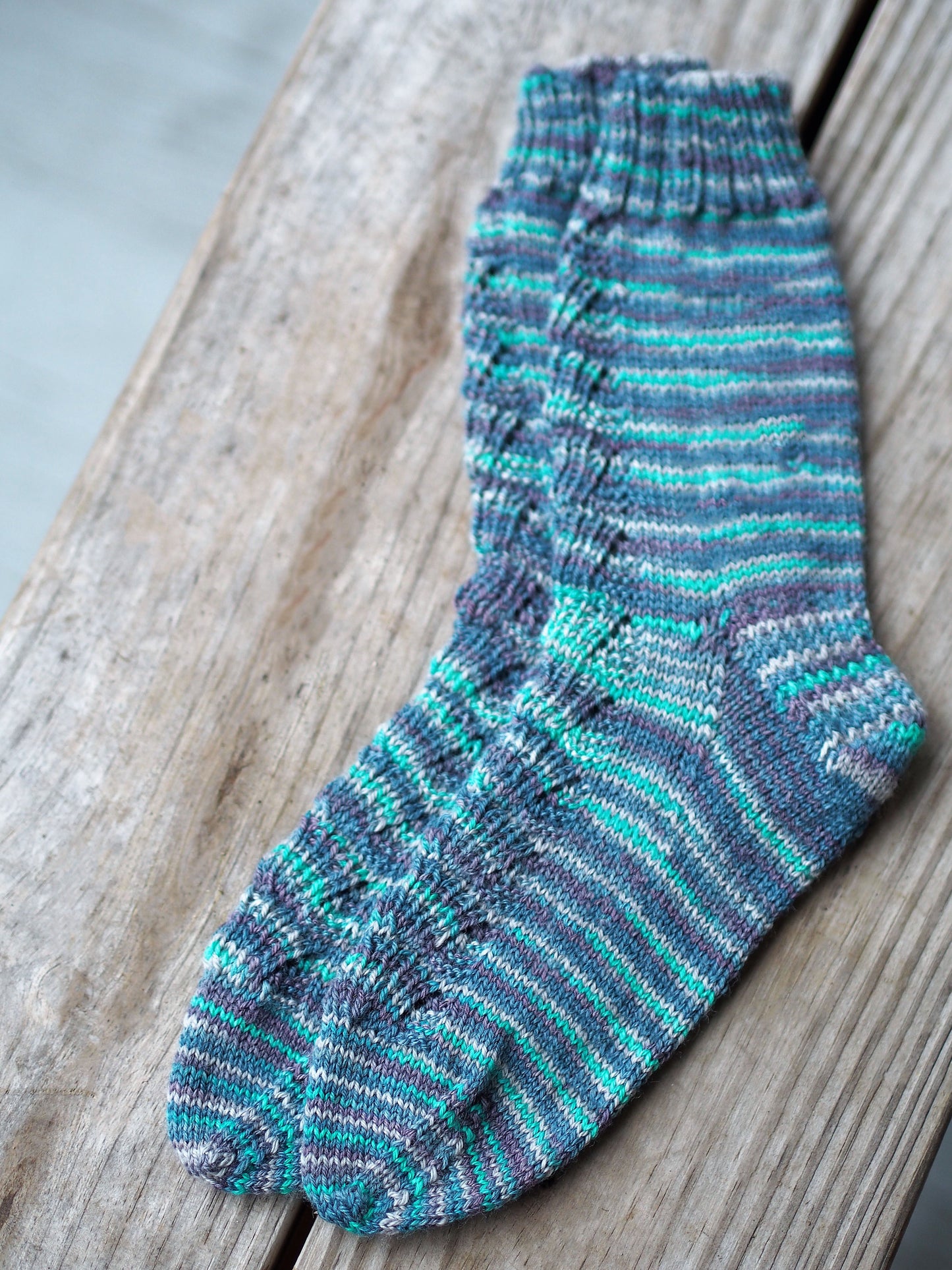 Under the Umbrella Socks Knitting Pattern Fingering Weight