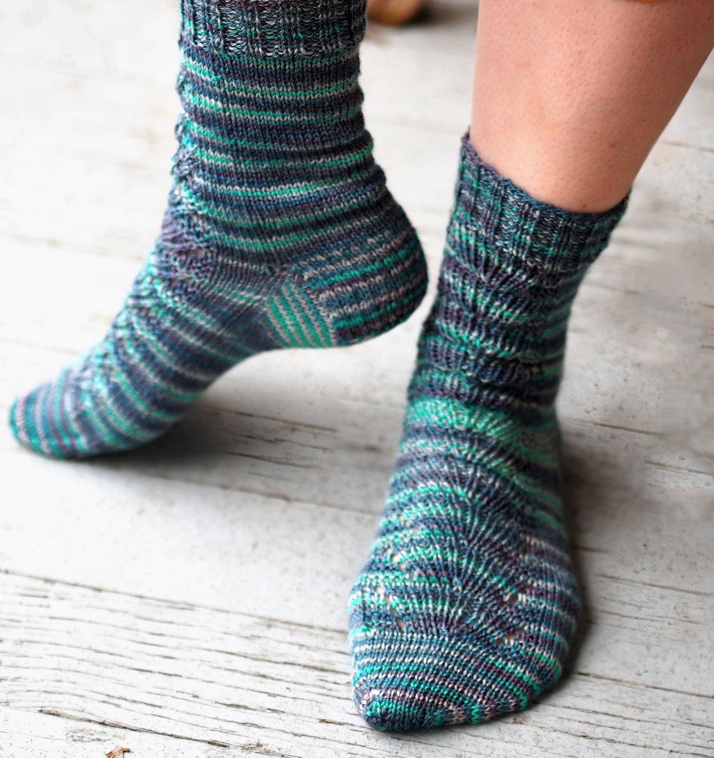 Under the Umbrella Socks Knitting Pattern Fingering Weight