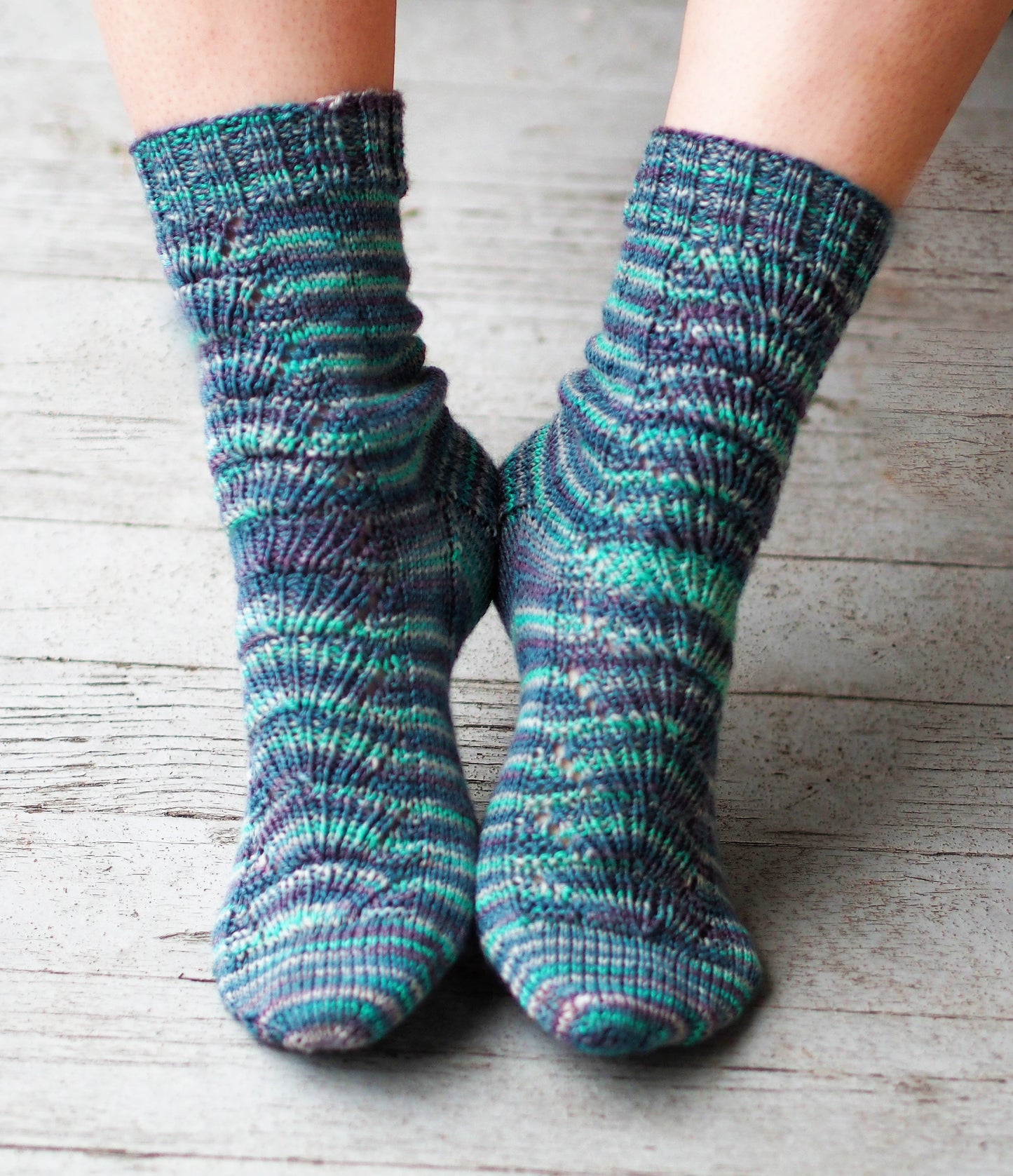 Under the Umbrella Socks Knitting Pattern Fingering Weight