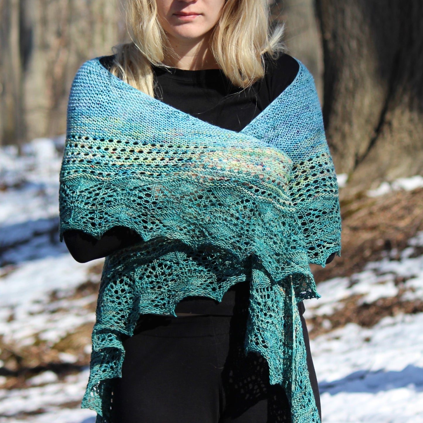 Sequana Shawl Knitting Pattern Fingering Weight