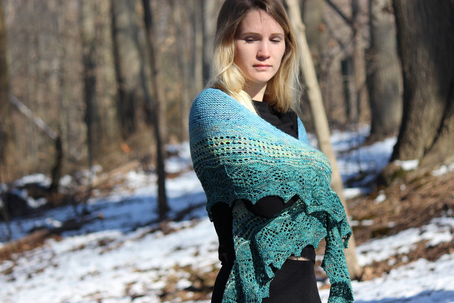 Sequana Shawl Knitting Pattern Fingering Weight