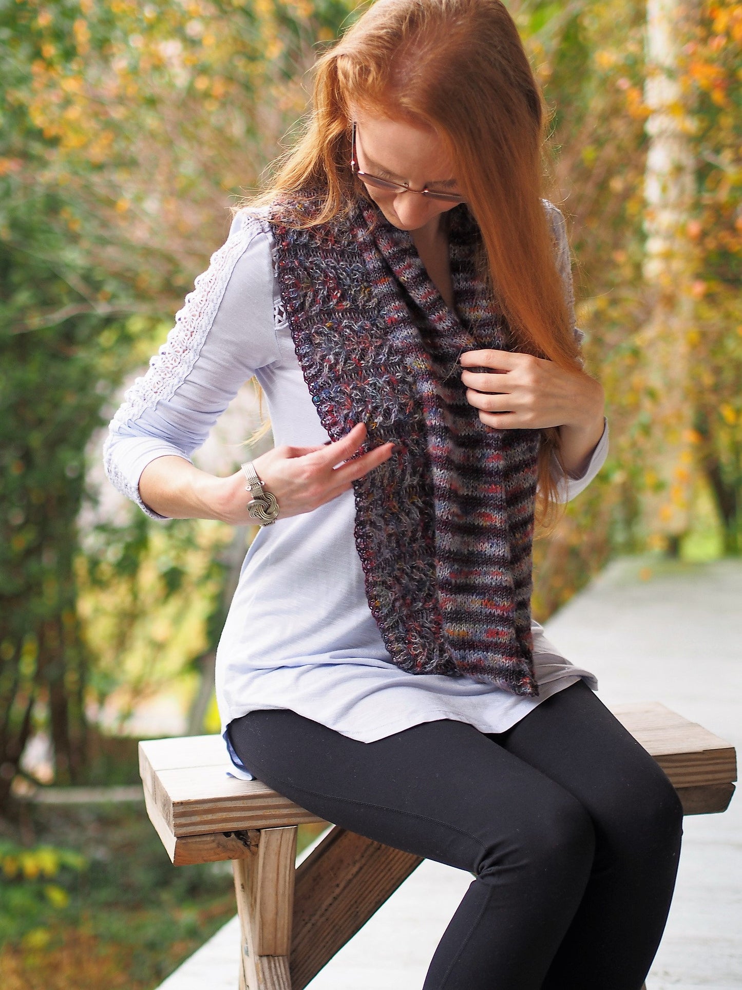 Kedging Cowl Knitting Pattern Lace and Fingering Weight