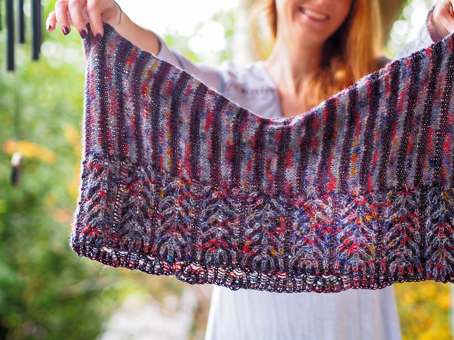 Kedging Cowl Knitting Pattern Lace and Fingering Weight