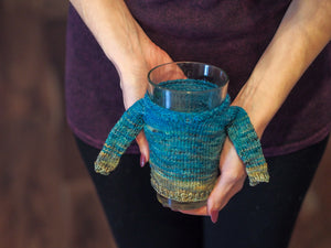 Cold Brew Koozie Hand Knitting Pattern Fingering Weight