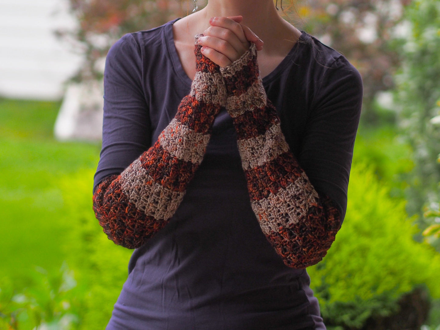 Enchanted Armwarmers Crochet Pattern DK Weight