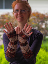 Load image into Gallery viewer, Enchanted Armwarmers Crochet Pattern DK Weight
