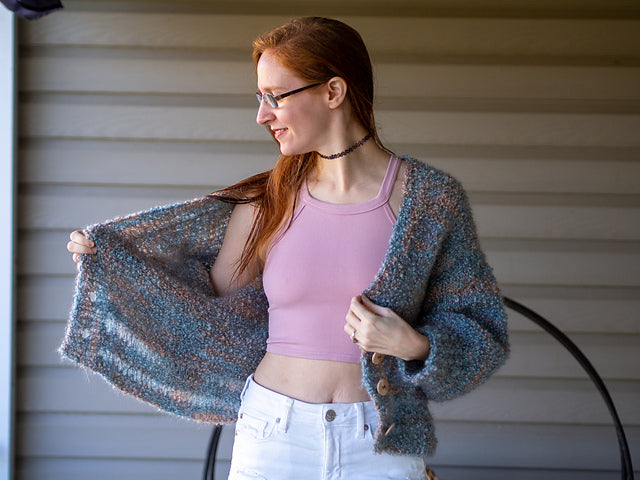 Sea Mist Cardi Knitting Pattern Chunky Weight