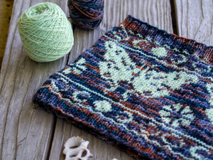 Luna Moth Cowl DK Weight Knitting Pattern
