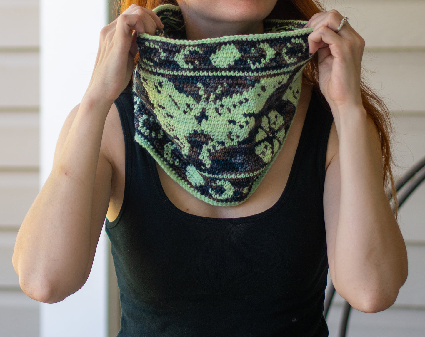 Luna Moth Cowl DK Weight Crochet Pattern