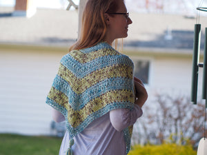 On the Way To Cape May Shawl Crochet Pattern DK or Sport Weight