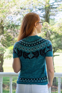 Ravenous Pullover Fingering Weight Hand Knitting Pattern