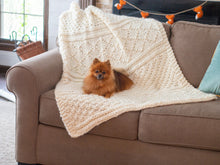 Load image into Gallery viewer, Sailor&#39;s Throw Knitting Pattern Super Bulky Weight
