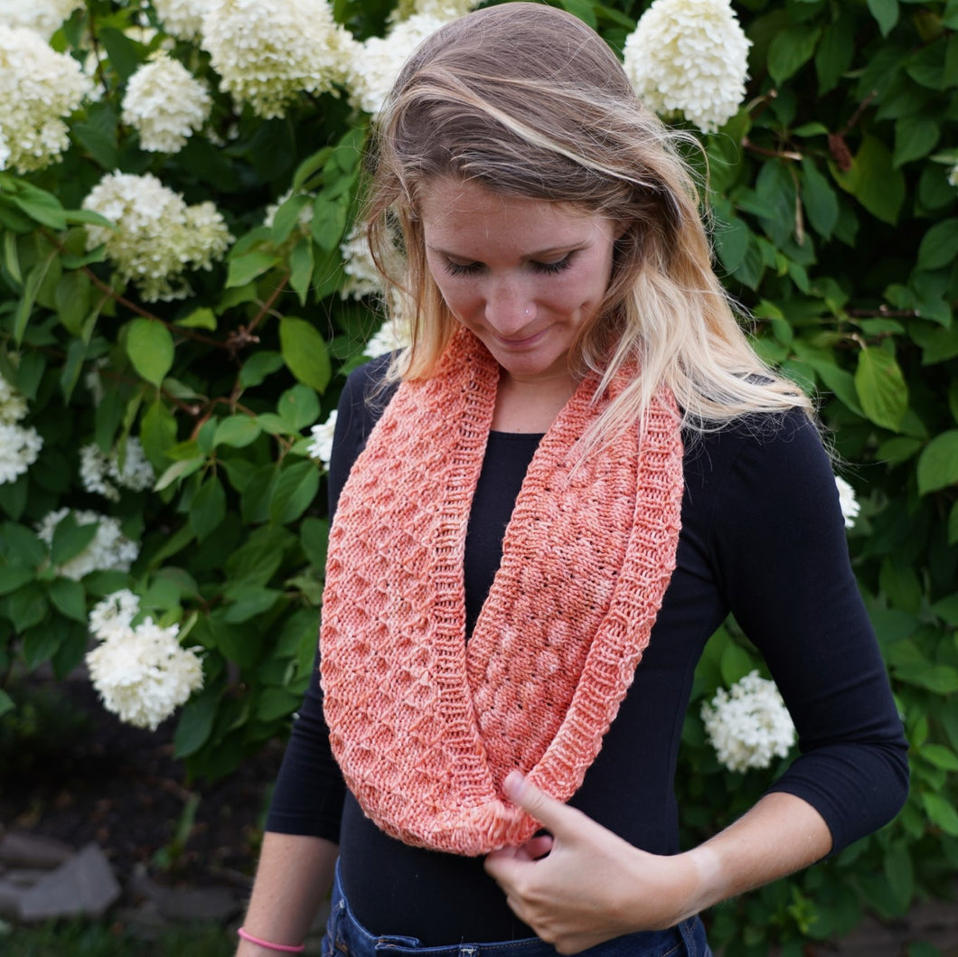 Tuckerton Cowl Hand Knitting Pattern Fingering and DK Weight