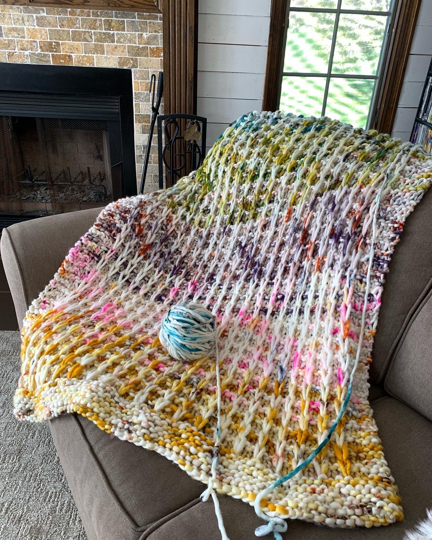 Waffle Stitch Throw Kit
